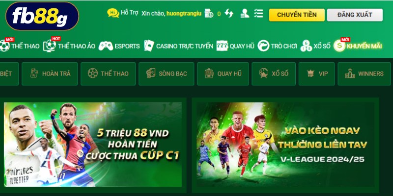 Người dùng đăng nhập tài khoản, chọn mục khuyến mãi và VIP